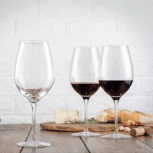 Kit 06 Taças de Vinho Bordeaux 650ml - Universal Royal