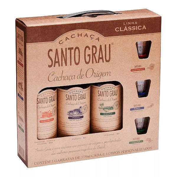 Kit Cachaça Santo Grau 3 X