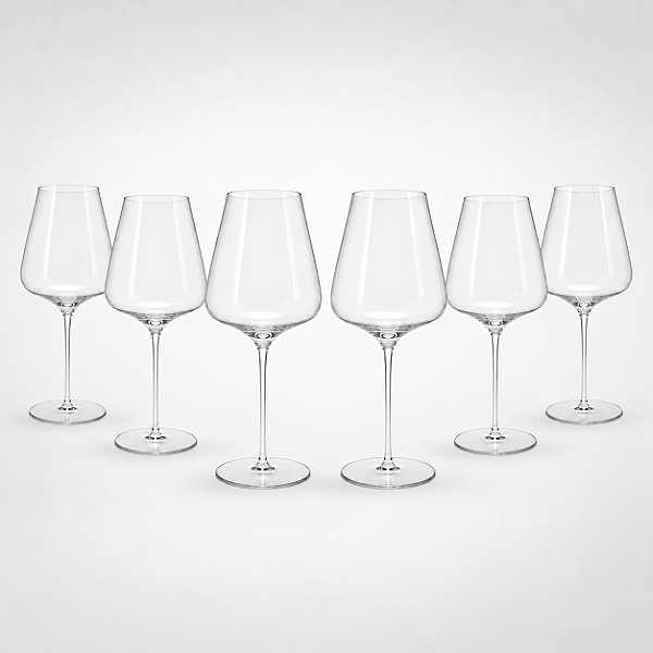 Kit 06 Taças de Cristal Valen Concept Bordeaux 697ml - Ultraleve