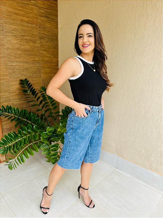 Bermuda Jorts com Elástico