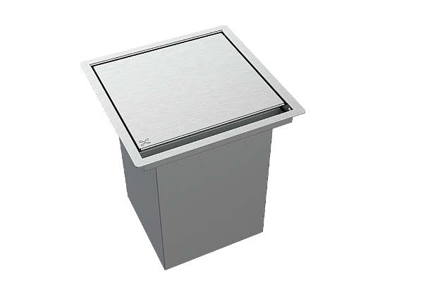 Lixeira Inox 3,9 L Para Bancada - Calha Escorredora