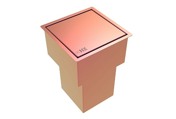 Lixeira Quadrada Pintada Rosê 4 L Para Bancada - Tampa Click
