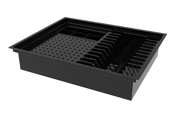 Escorredor Embutido Calha Escorredora Inox Pintado Preto 50x40
