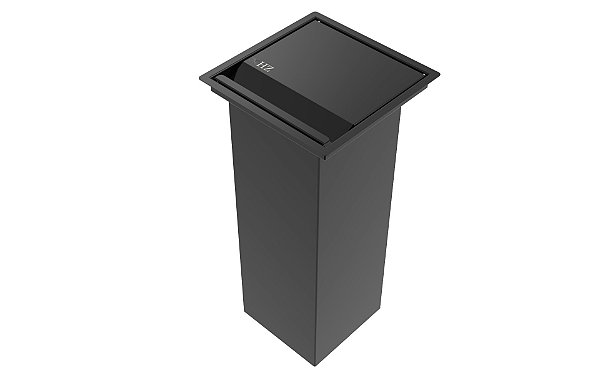 Lixeira Pintada Preto 8 L Para Bancada