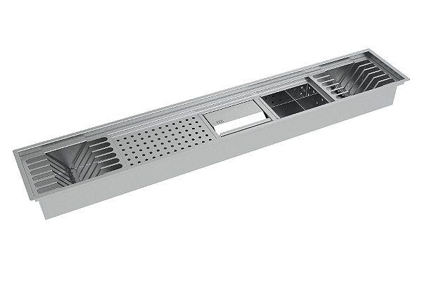 Escorredor Embutido Calha Escorredora Inox 1114mm