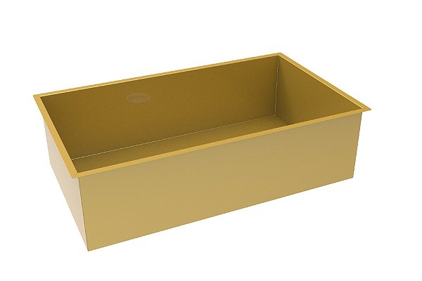 Cuba 70x40cm Inox Dourado Embutir Gourmet