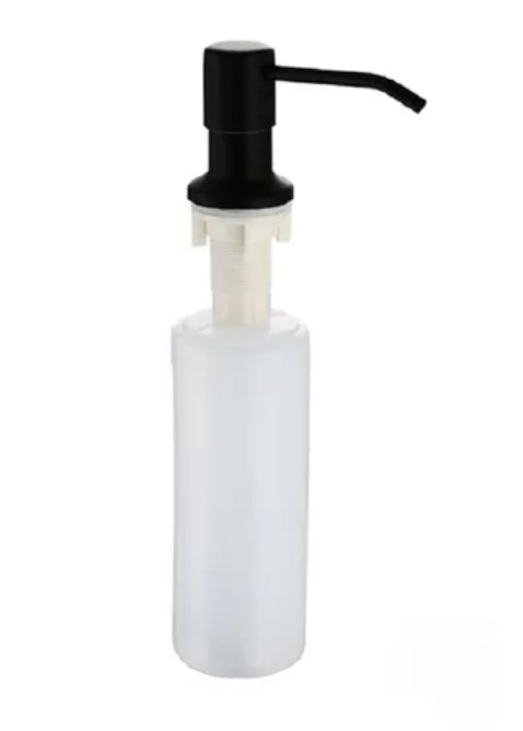 Dispenser Detergente Preto De Embutir Na Bancada 500ml
