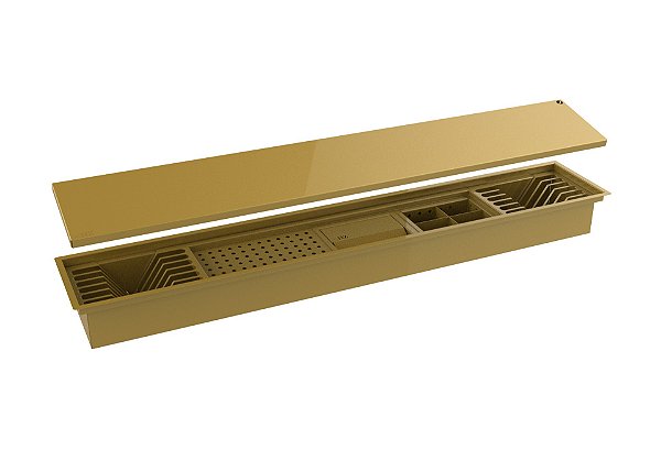 Escorredor Embutido Calha Escorredora Dourado 1114 - Tampa