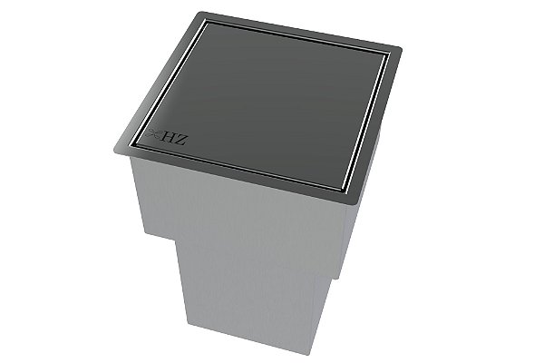 Lixeira Quadrada Inox Embutir 5 L Para Bancada - Tampa Click