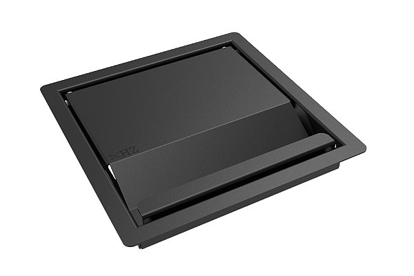 Tampa Lixeira Preta 2 L Para Bancada 15x15cm