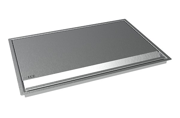 Tampa Lixeira Quadrada Inox Para Bancada Corte De 45x30cm