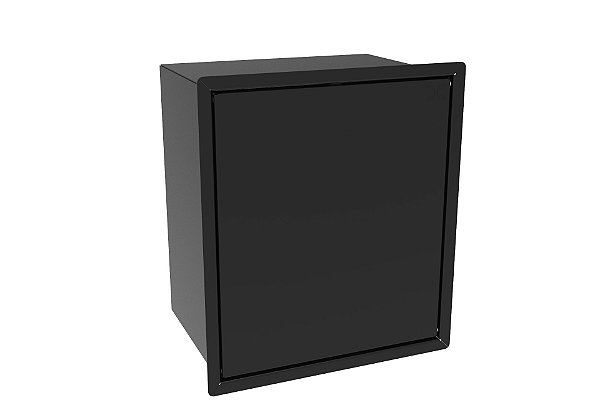 Lixeira Quadrada Pintada Preto 5 L Para Parede - Tampa Click