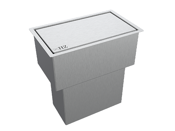 Lixeira Retangular Embutir Inox 5 L Para Bancada - Click