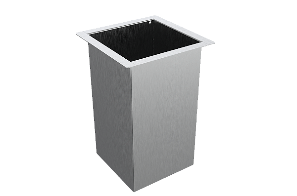 Adaptação P/ Lixeira Quadrada Inox 2L Com Bancada Úmida