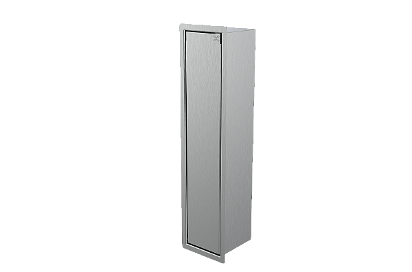 Porta Escova Sanitária de Embutir Aço Inox - Tampa Click