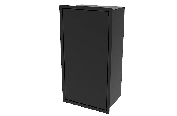 Lixeira Retangular Preta 5,3 L Para Parede - Tampa Click