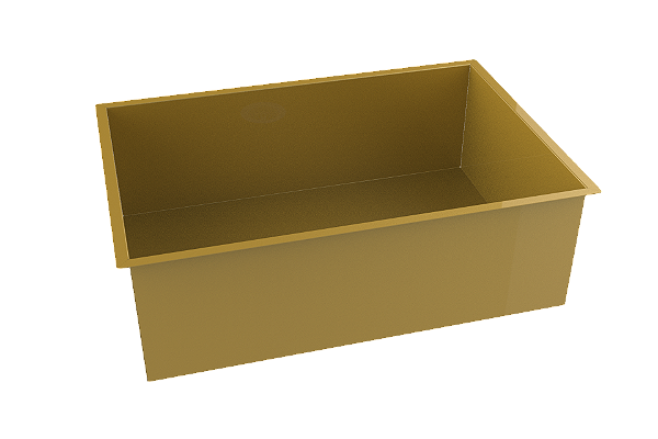 Cuba Inox Dourada Embutir Retangular Gourmet 600 X 400