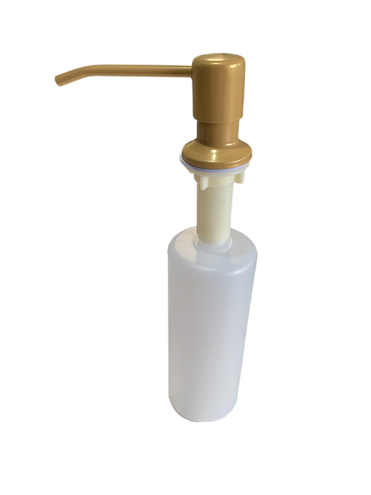 Dispenser Detergente Dourado Fosco De Embutir Na Bancada