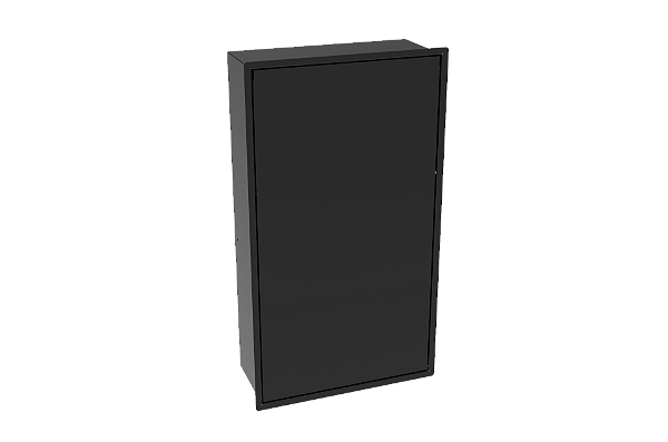 Lixeira Retangular Preta 15 L Para Parede - Tampa Click