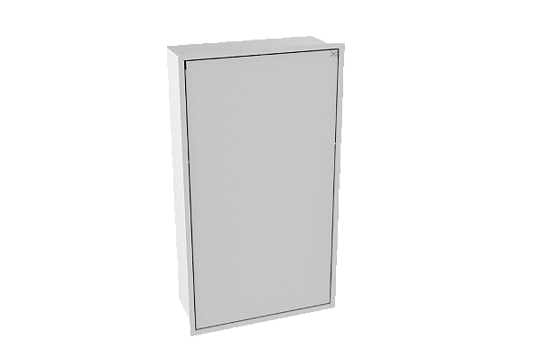 Lixeira Retangular Branca 15 L Para Parede - Tampa Click