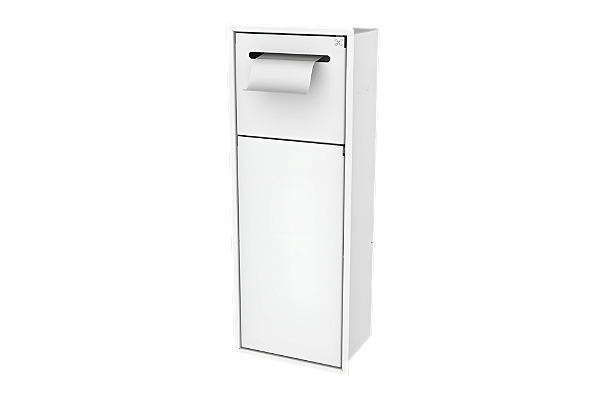 Armário De Embutir Na Parede Branco C/ Spt Papel Higiênico