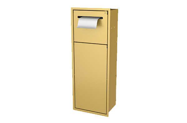 Armário De Embutir Na Parede Dourado C/ Spt Papel Higiênico