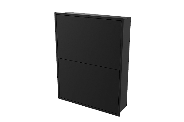 Armário Preto Embutir na Parede para Pratos e Copos