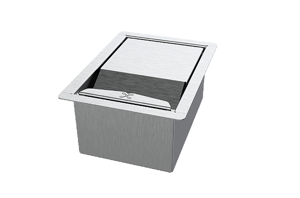 Porta Esponja De Embutir Inox 304 C/ Válvula Para Cozinha Pia 15x11cm