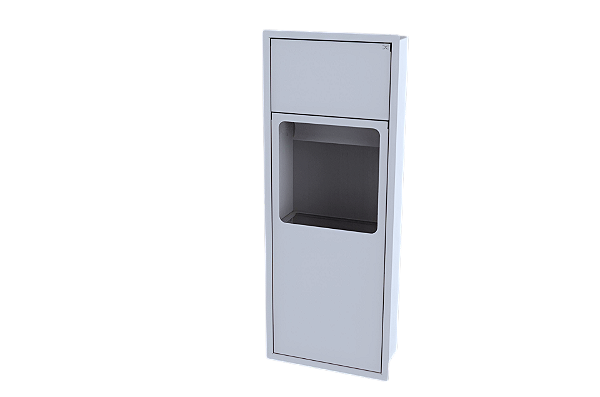 Lixeira Retangular Embutir Na Parede 10l Branca Para Lavabo