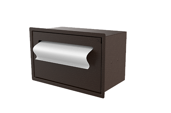 Suporte Papel Toalha Para Embutir na Parede Marrom - Tampa Click