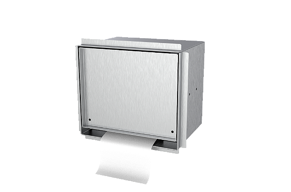 Suporte Papel Higiênico Embutir Na Parede Porcelanato Inox - Tampa Click