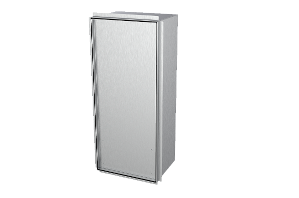 Lixeira Retangular Inox 5l Parede Porcelanato - Tampa Click