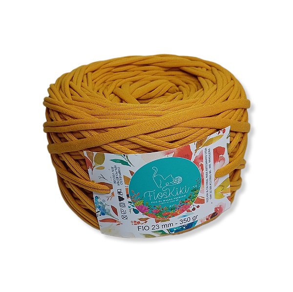 FIO DE MALHA PREMIUM KIKI ANTIPILLING 23MM- MOSTARDA - 350GR -