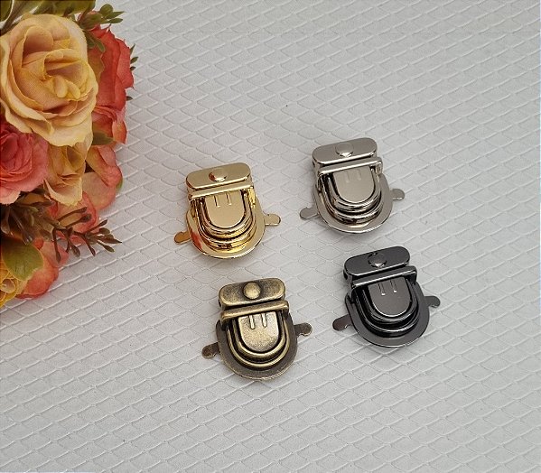 FECHO TIC TAC P/ BOLSA MÉDIO 3.5 CM ZAMAC unidade ( CORES )