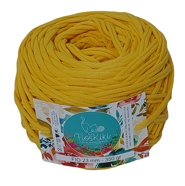 FIO DE MALHA PREMIUM KIKI ANTIPILLING 23MM - AMARELO SORVETE DE MANGA - 350gr