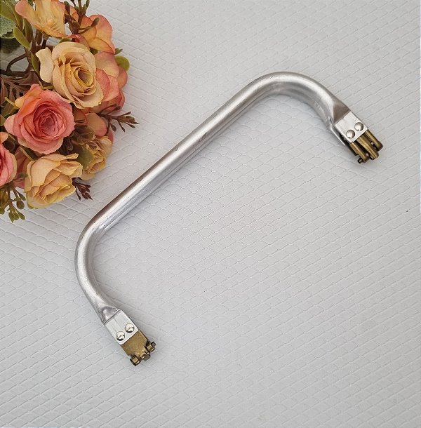 Alça Fecho Tubular Boca de Lobo para Bolsas C/ 20 cm