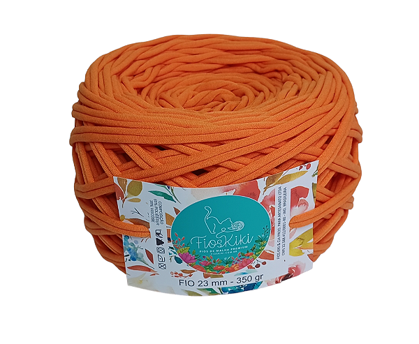 FIO DE MALHA PREMIUM KIKI ANTIPILLING 23MM - LARANJA - 350GR -