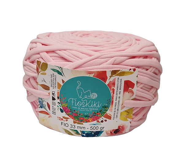 FIO DE MALHA PREMIUM KIKI ANTIPILLING 33MM- ROSA BB - 500gr