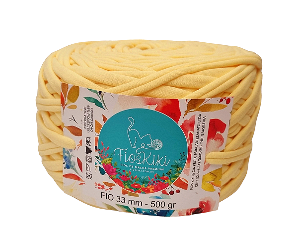 FIO DE MALHA PREMIUM KIKI ANTIPILLING 33MM - AMARELO BB - 500gr