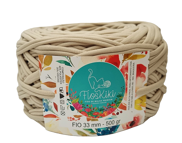 FIO DE MALHA PREMIUM KIKI ANTIPILLING 33MM - AREIA CLARO - 500gr