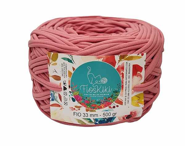 FIO DE MALHA PREMIUM KIKI ANTIPILLING 33MM - ROSA ANTIGO - 500gr