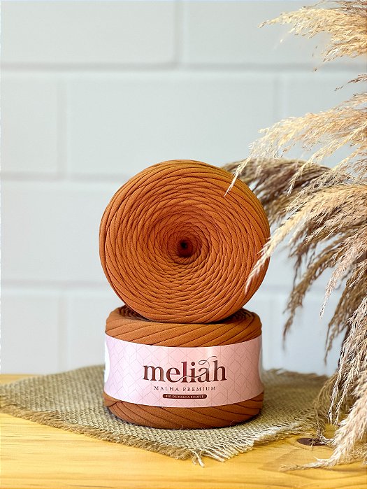 FIO DE MALHA PREMIUM MELIAH  ANTI-PILLING 35 MM COR  - PAU DE CANELA 500 g