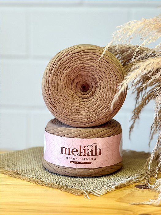 FIO DE MALHA PREMIUM MELIAH  ANTI-PILLING 35 MM COR - CAFÉ C/ LEITE  500 g