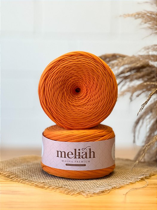 FIO DE MALHA PREMIUM MELIAH  ANTI-PILLING 35 MM COR - ABÓBORA 500 g