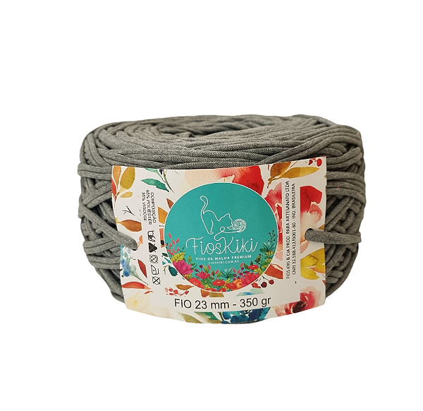 FIO DE MALHA PREMIUM KIKI ANTIPILLING 23MM- CINZA MESCLA - 350gr