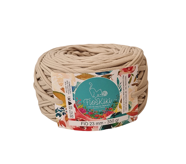 FIO DE MALHA PREMIUM KIKI ANTIPILLING 23MM - AREIA CLARO - 350GR -