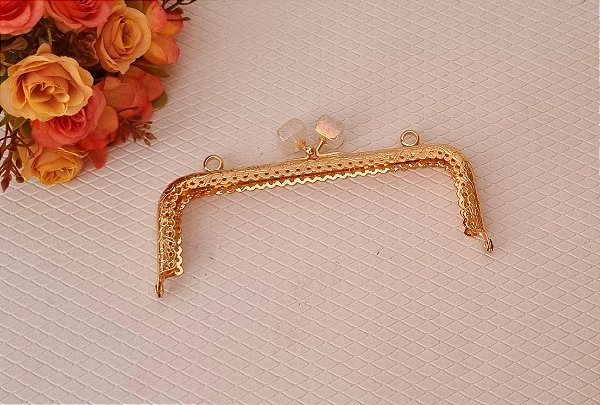 ALÇA FECHO DA VOVÓ VINTAGE C/ FECHO RESINA 15 CM