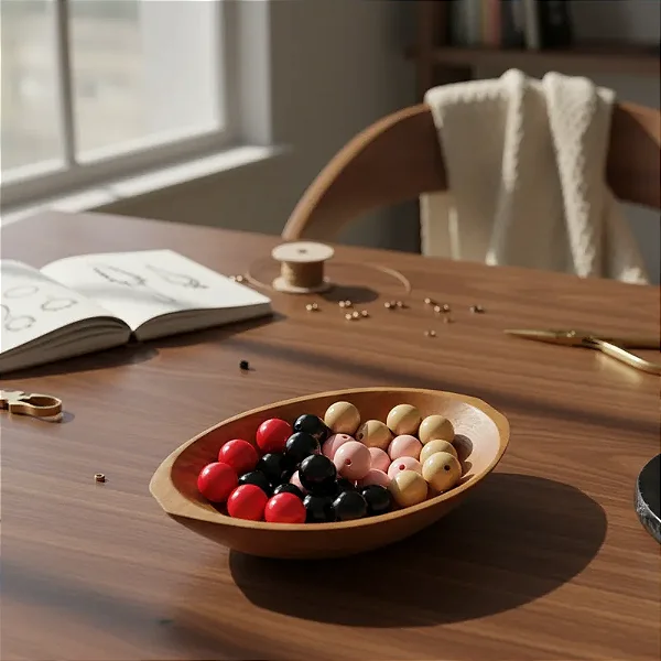 CONTAS BOLA ACRÍLICO C/ FURO 12 UNIDADES ( CORES )