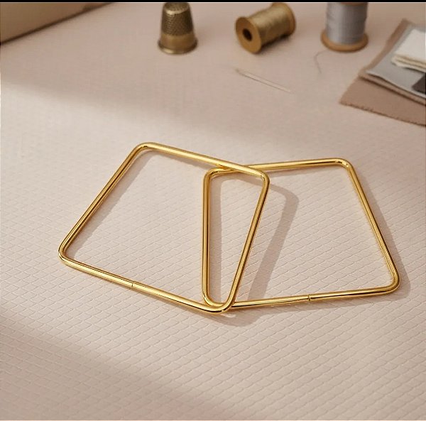 ALÇA P/ BOLSA DE METAL P/ BOLSA TRAPEZIO 10,5CM X 12CM ( PAR )