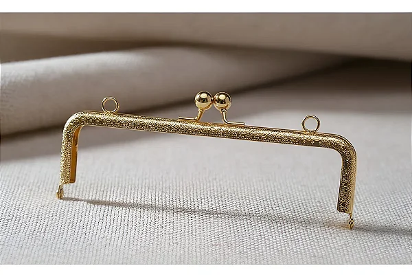 ALÇA P/ BOLSA FECHO DA VOVÓ DE METAL VINTAGE 18CM RETANGULAR